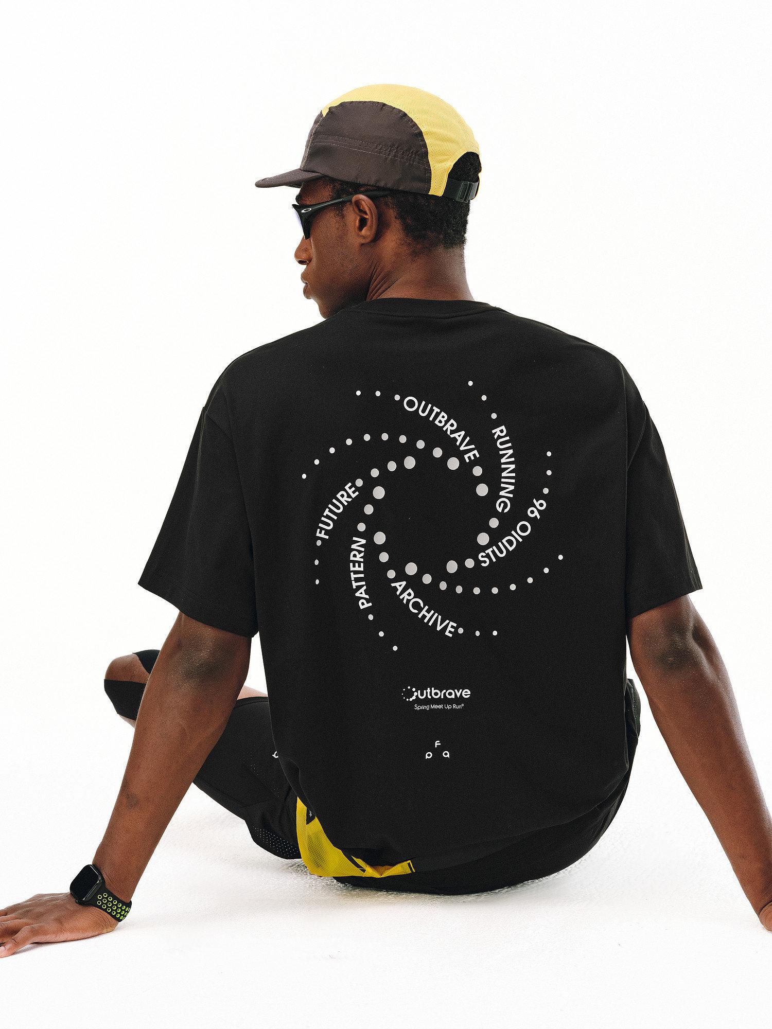 FPA Men’s Polka Dot Slogan Sports T-Shirt – Quick Dry, Crew Neck, Summer Outdoor Casual Tee