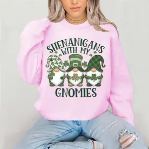 Shenanigans with my Gnomies Crewneck Sweatshirt Gildan Everyday Style Super Soft Unisex Fit Streetwear Graphic Top warm Womenswear Casual Printed Long Sleeved