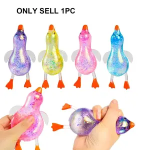 Duck Malt Sugar Squeeze Fidget Ball Stress Relief Toy, Creative Slow Rebound Design, Alleviates Anxiety, Ideal Gift for Adults and Kids