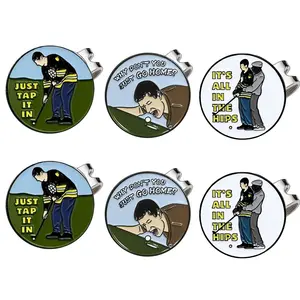 Magnetic Golf Ball Marker, 6 Counts/set Golf Ball Marker with Hat Clip, Golf Accessories for Men Golfers Dad Boyfriend Husband Birthday Retirement Fathers Day