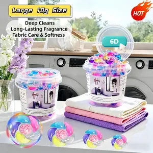 6D 6-in-1 Laundry Detergent Pods - 200 Counts Large Capacity, Ultra Concentrated for Deep Clean & Stain Removal, Long-Lasting Freshness, Color Safe, Easy Use & Dissolve, Value Pack