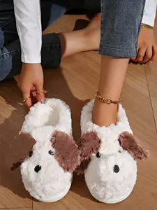 Women’s Cute Funny Dog Slippers – Plush Furry Beagle Design, Thick Warm Fluffy Cozy Indoor House Shoes, Non-Slip Durable Sole, Trendy Animal Bedroom Slippers, Perfect Holiday Gift for Home & Casual Wear