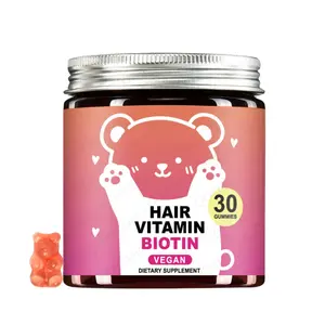 Biotin Gummies for Hair Growth, Skin & Nails –  5000 mcg Biotin + Vitamins C & E + Zinc - 30 Gummies - Vegan Wild Berry Flavor - 1 Month Supply