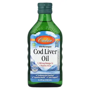 Carlson Wild Norwegian Cod Liver Oil, 8.4 fl oz (250 ml)