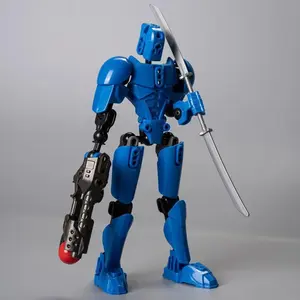 DIY MOC Multi Joint Movable Biochemical Kanohi Skeleton Children's Toy Robot Armor Versatile Doll Warrior for Gifts
