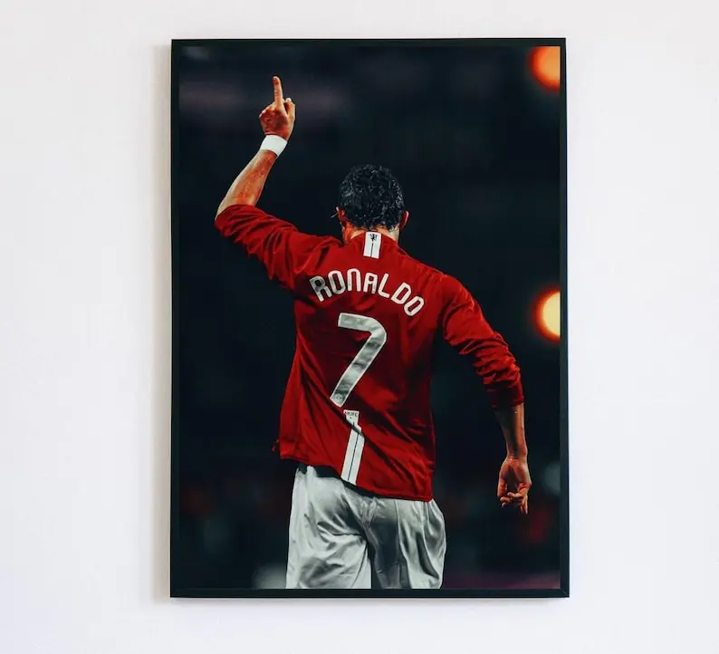 Cristiano Ronaldo Wall Art, Cr7 Poster, Football Poster, Sports Poster,  Wall Art, Football, Soccer Wall Art