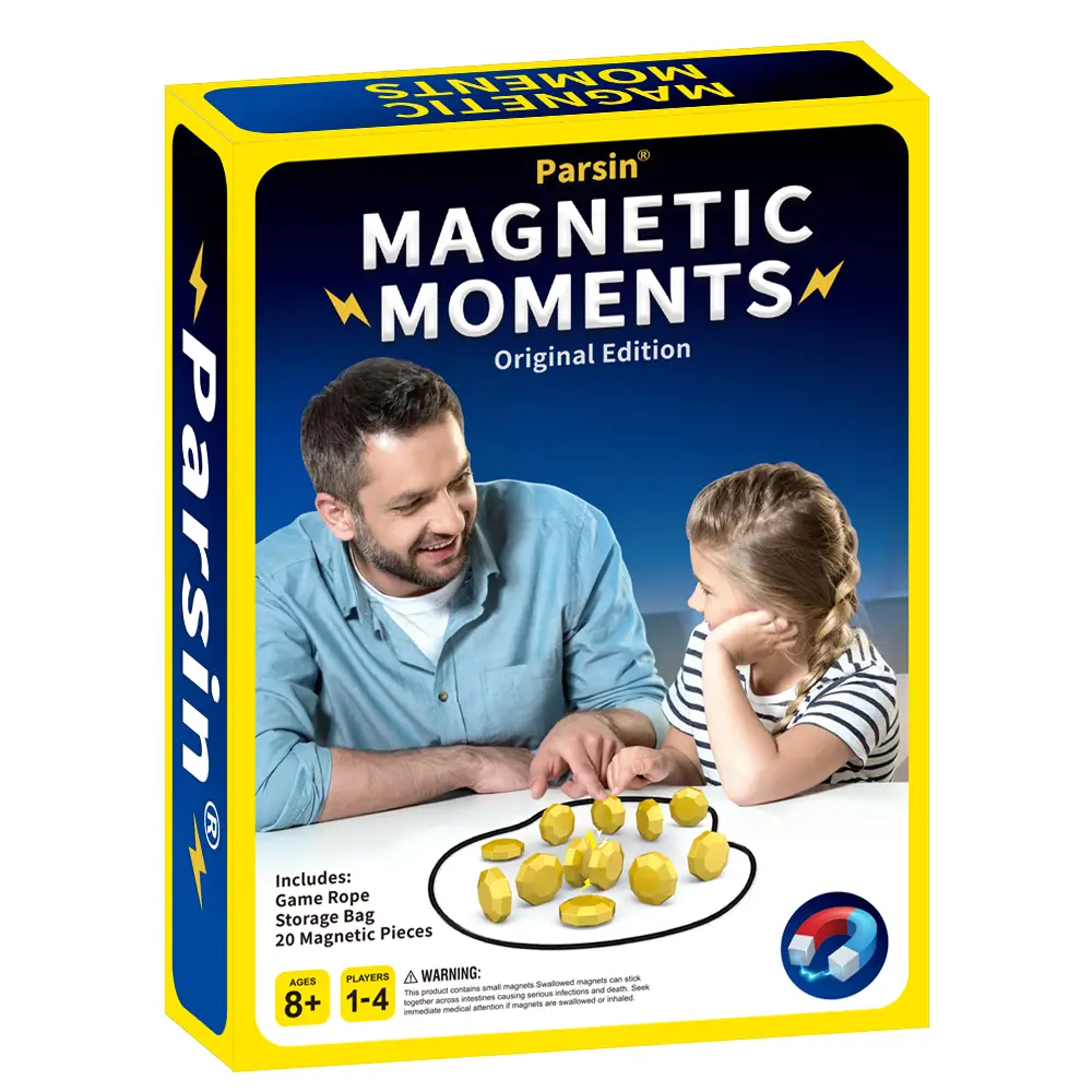Parsin - Original Version with Adjustable Rope, Travel Bag, Magnetic Chess Game, The Game of Magnetic Attraction, Strategy Games for Kids and Adults b
