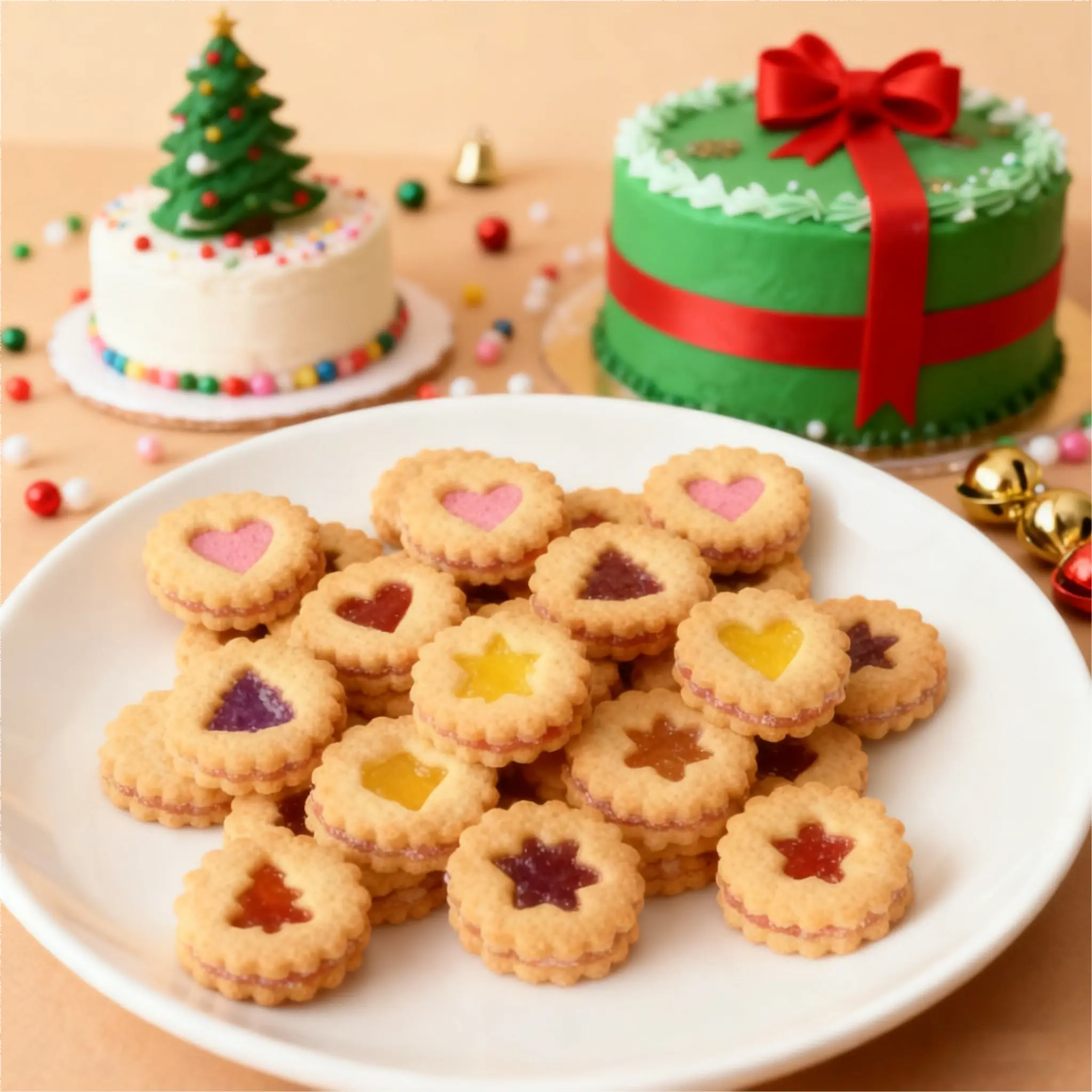 9Pcs Christmas Linzer Cookie Cutter Set Stainless Steel Baking Molds with Christmas Tree, Gingerbread Man, Snowman, Elk for Christmas Decoration, DIY Cakes & Festive Treats- Winter Holiday Gift for Baking Enthusiast, Kitchen Gadgets and Accessories