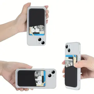 Silicone Phone Card Holder, Multifunctional Phone Card Pocket, Phone Accessories for iPhone, Samsung & Android Phone