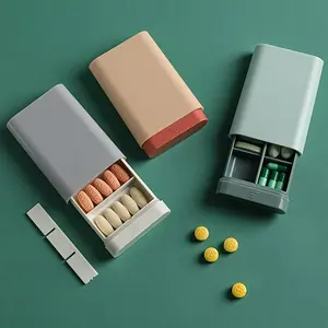 Portable sub packaging mini medicine box with sealed storage for portable pill boxes, used for travel and storage
