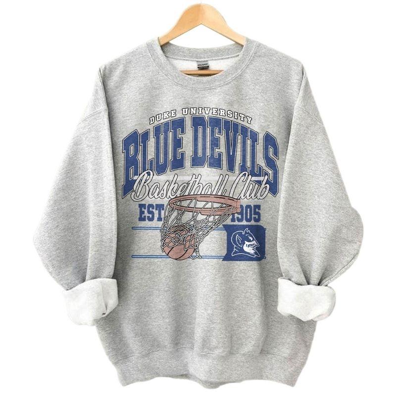 Vintage Duke College Basketball Team T-Shirt, Sweatshirt, Hoodie, Graphic University Tournament Shirt, Game Day Shirt, Gift Top Cotton For Fan, Men, Women