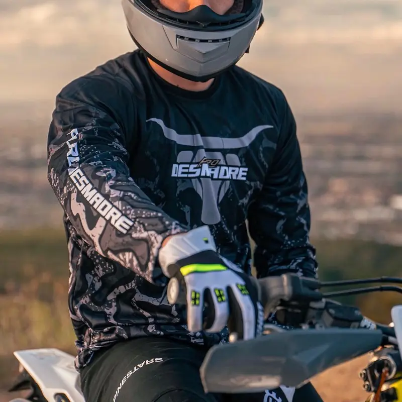 Grey& Black Camo Off Road Jersey