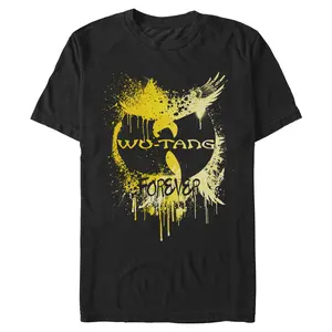 Mens Wu-Tang Clan Paint Splash Forever Logo T Shirt