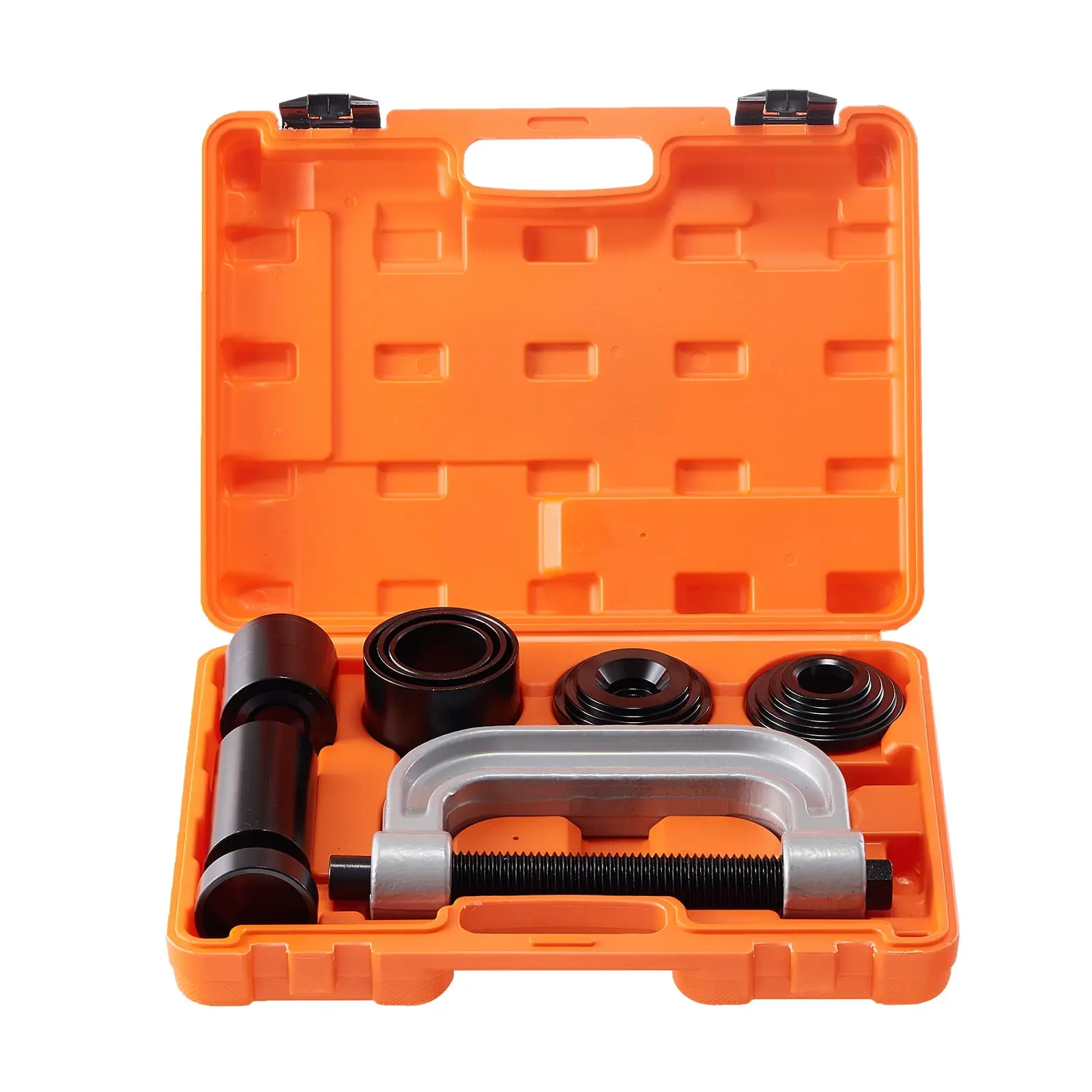 KFFKFF 10-Piece Ball Joint Press Kit, C-Press Tool Set for Ball Joint Removal and Installation, Compatible with Most 2WD and 4WD Vehicles, Durable Kit for Automotive Maintenance