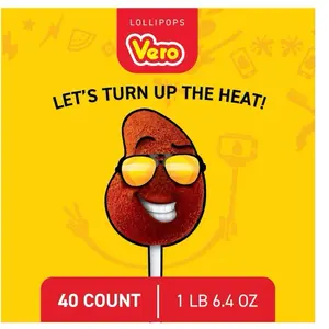 Mango, Chili Covered Mango Flavored Lollipops, 40 Pieces