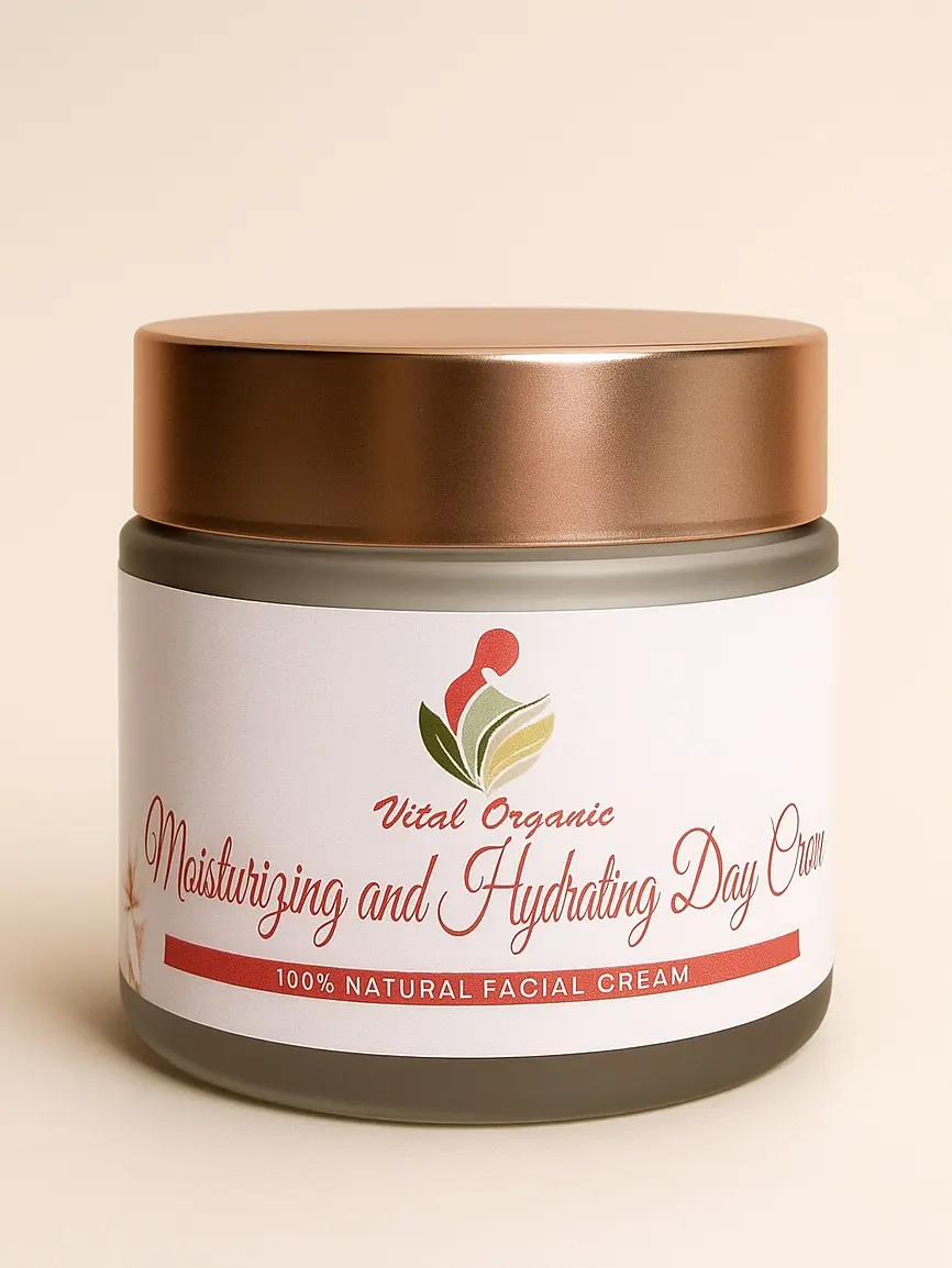 Organic Hydrating Facial Cream with Flaxseed Oil & Organic Blend, Gentle Daily Formula for All Skin Types, Cream Form, Moisturizers & Mists, Hydrate, Daily Use, 60Ml