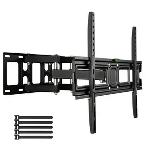 32-70 Inch Full Motion Dual Swivel TV Wall Mount Modern Entertainment Center Ideal for Living Room Use Holds Up to 110Lbs VESA 600x400 Tilt -10° to +10° Frame Super Great 