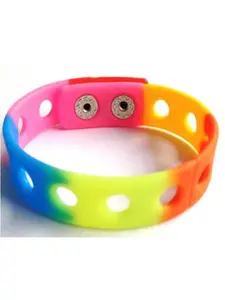 Rainbow Wristbands for Shoe Charms Sport Bracelets- 7" (18cm) or 8" (21cm)