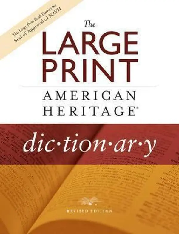 USED Book - The Large Print American Heritage Dictionary by Not Available (Na) American Heritage Dictionary (Hardcover) - english