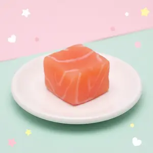 Salmon Fillet Cube Taba Squishy