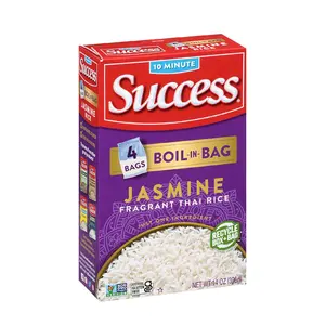 Success Boil-in-Bag Rice, Thai Jasmine Rice, Quick Rice Meals, 14-Ounce Box Fiber Iron