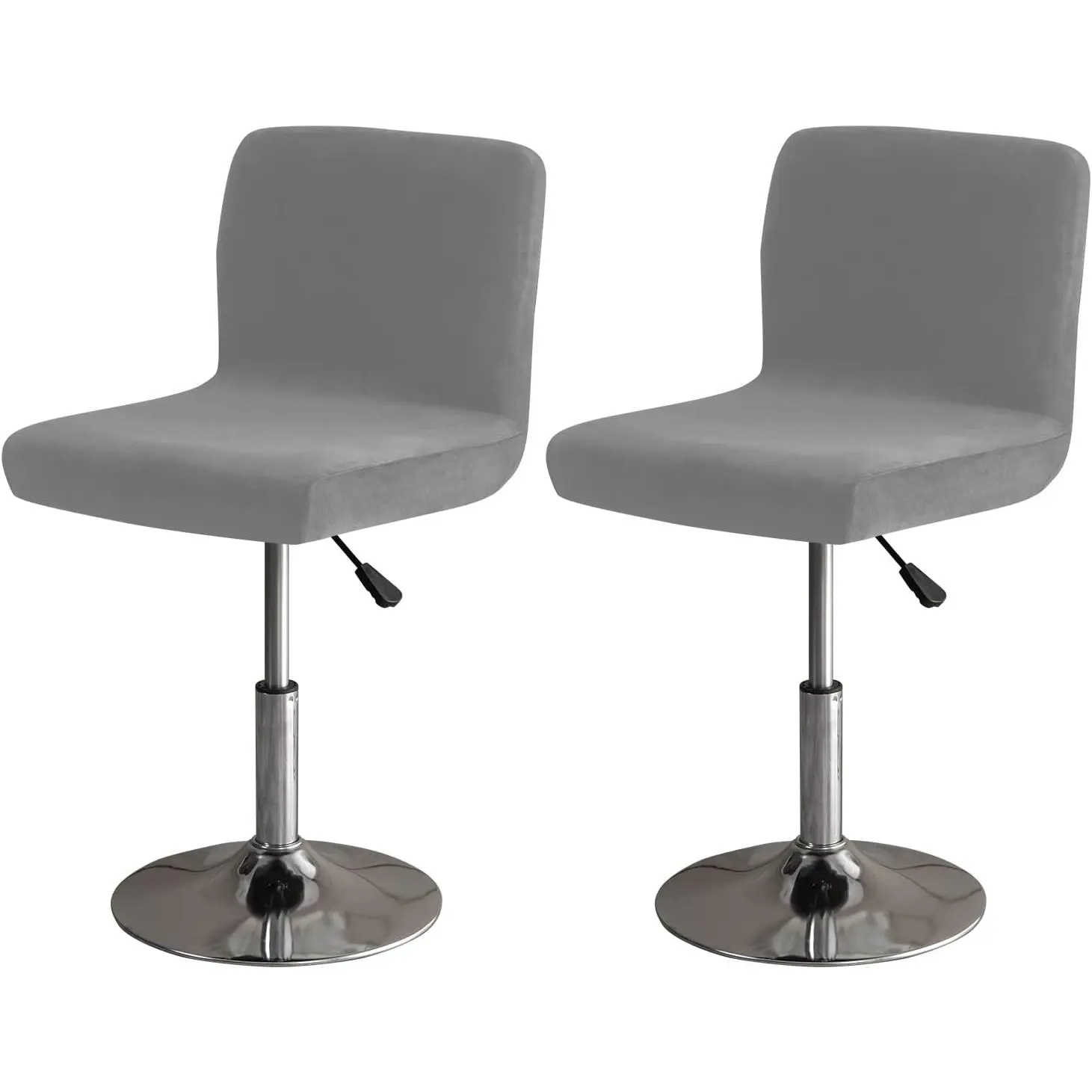 Bar Stool Cover Square Swivel Barstool Chair Seat  Barstool Protector Covers for Counter Height Mid Low  Chair Holiday (2Pc Dark Gray)