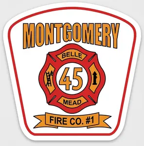 Montgomery Fire Co. #1 Window or Helmet Decal TT