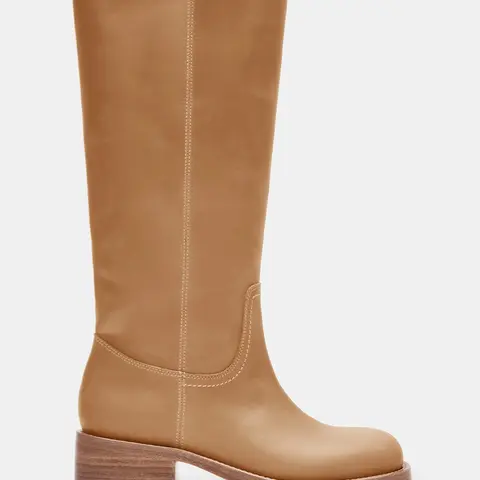 RIGGS BANANA LEATHER WIDE CALF