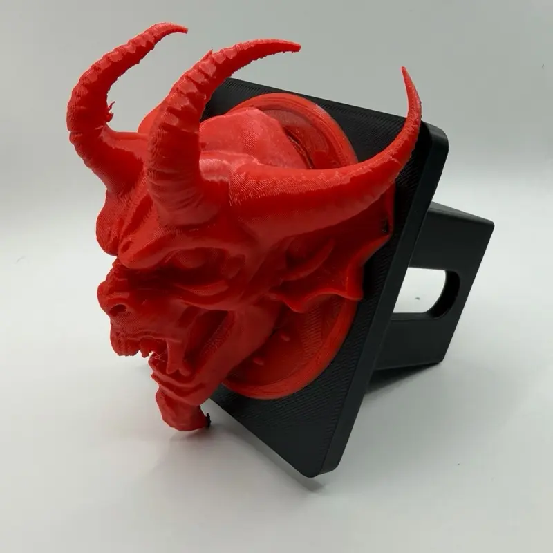 Demon Hitch Cover – 3D Printed Two Tone – 2 Inch Receiver – Gothic Truck Accessory