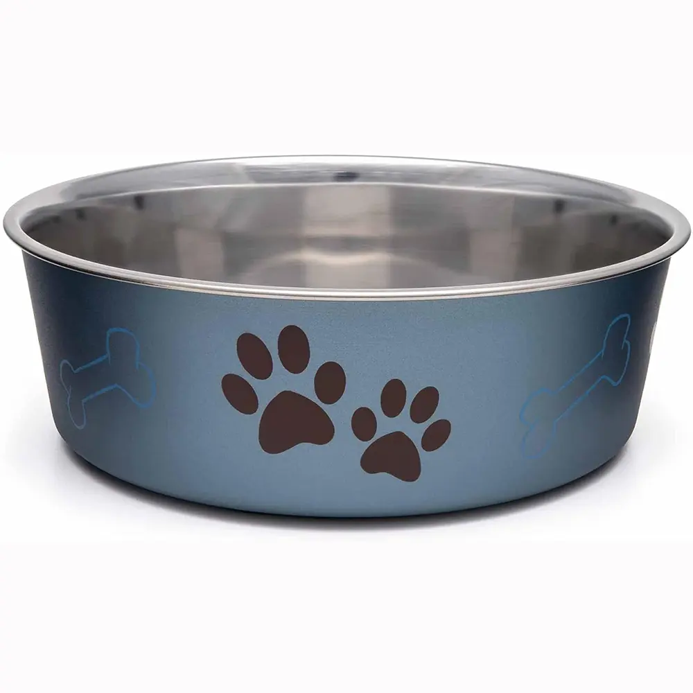 Bella Dog Bowls- Stainless Steel Dog & Cat Bowls - Spill Proof Dog Food Bowl, Cat Bowl, Puppy Essentials & Pet Supplies Great for Home & Travel