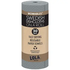 Wowables, Swedish Dish Cloths "On a Roll", Reusable & Biodegradable Paper Towels