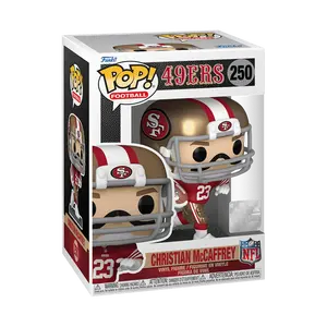 Funko Pop! San Francisco 49ers - Christian McCaffrey (49ers Home Uniform) #250 Collectible Pop Vinyl Figure