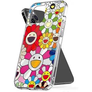 Phone Case Takashi Scratch Murakami Waterproof Accessories Transparent Compatible with iPhone SE 7 8 X XR 11 12 13 14 15 16 Plus Mini Pro Max Samsung Galaxy Note S9 S10 S20 S21 Ultra Plus Protection Protective