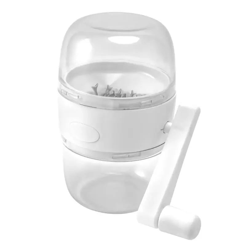 Lightweight Stainless Steel Hand Crank Nut Chopper Grinder - Sharp Blade, Secure Cover, Compact Design - Kitchen Tool for Nuts, Garlic, Spices (Toppings Making)