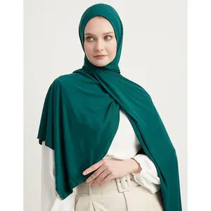 Modefa Premium Jersey Hijab Shawl - Emerald Green