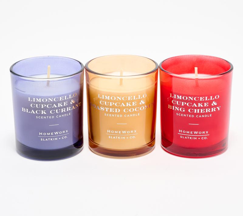 HomeWorx by Slatkin + Co. 3pc Limoncello Cake Candle Gift Set