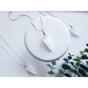 Selenite Pendulum Necklace