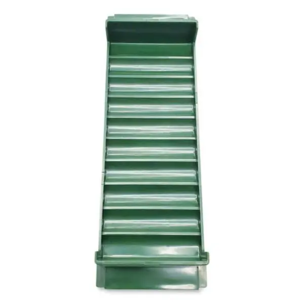 3.75 x 11.5 x 1.5 in. Stackable Plastic Coin Tray, Green - Dimes
