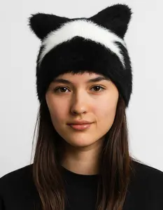 Star Fuzzy Cat Ear Beanie