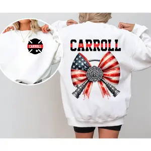 Custom Firefighter Sweatshirt – Red Bow Fire Rescue Shirt