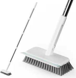 Stainless Steel Wire Floor Scrubber – Heavy Duty Outdoor Cleaning Brush for Deck, Garden & Concrete Surfaces