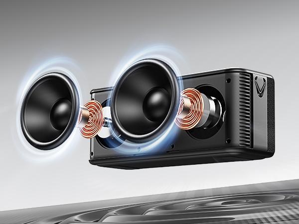 Monster Shock Pro Bluetooth Speaker with Strap, 80W Loud Speaker with Deep Bass, Portable Wireless Speakers with TWS, Long Playtime & Waterproof for Outdoors/Indoors, Supports AUX/TF Card/USB Audio