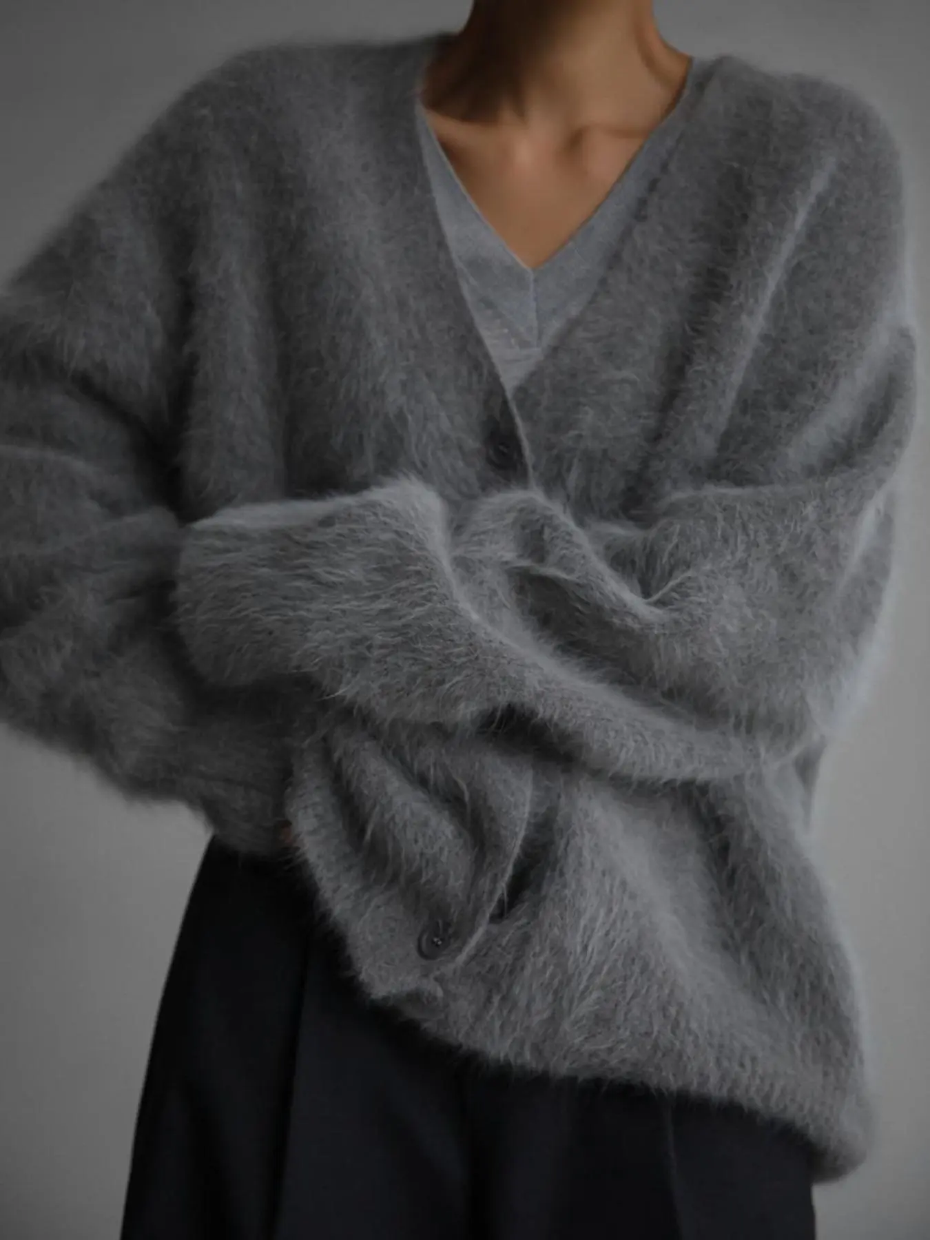 Women's Ultra-Fuzzy Open Front Sweater, Soft Comfortable Knitwear for Autumn Winter Seasons, Casual Daily Wear Women's Clothing