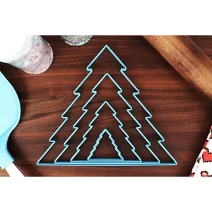 XL Christmas Tree Cookie Cutters - 4 in 1 Concentric Large Cookies