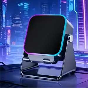 Premium New 5in1 Wireless Induction Audio Speaker Phone Stand Rechargeable Emergency Power Bank 360° Adjustable Mobile Tablet Stand