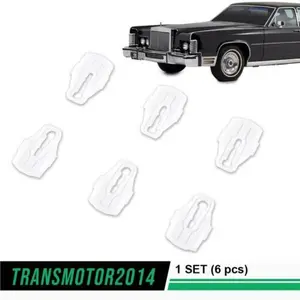 CROSSDESIGN Fit For 66-69 Lincoln Fender Door Quarter Molding Plastic Clip Trim 6-Clips Kit