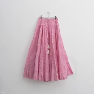 Gingham Flowy Skirt, Cotton Long Tiered Skirt with Pockets, Summer Maxi Bohemian Skirt, Cottagecore Boho Skirt