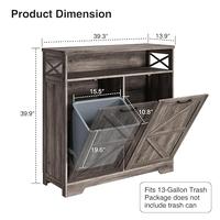 Grey-2 x13 Gallons(Can hold two trash cans)