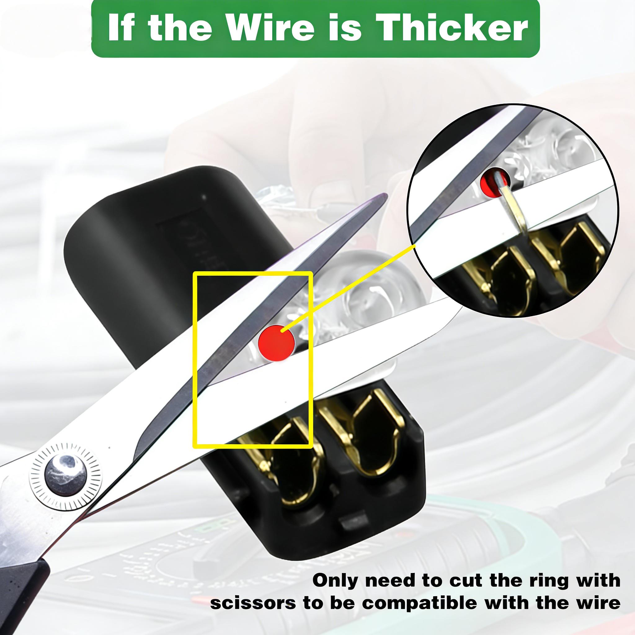 Double Wire Plug in Connector,2-Pin Low Voltage Wire Connector with Locking Buckle,Flame Retardant Locking Wire Quick Connectors,Quick Disconnect Led Light Strip Connectors