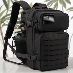 25L Tactical Backpack Outdoor Bag Fitness Backpack MOLLE Backpack Women's/Men's Hiking Survival Backpack Men's Dual Cup Holder